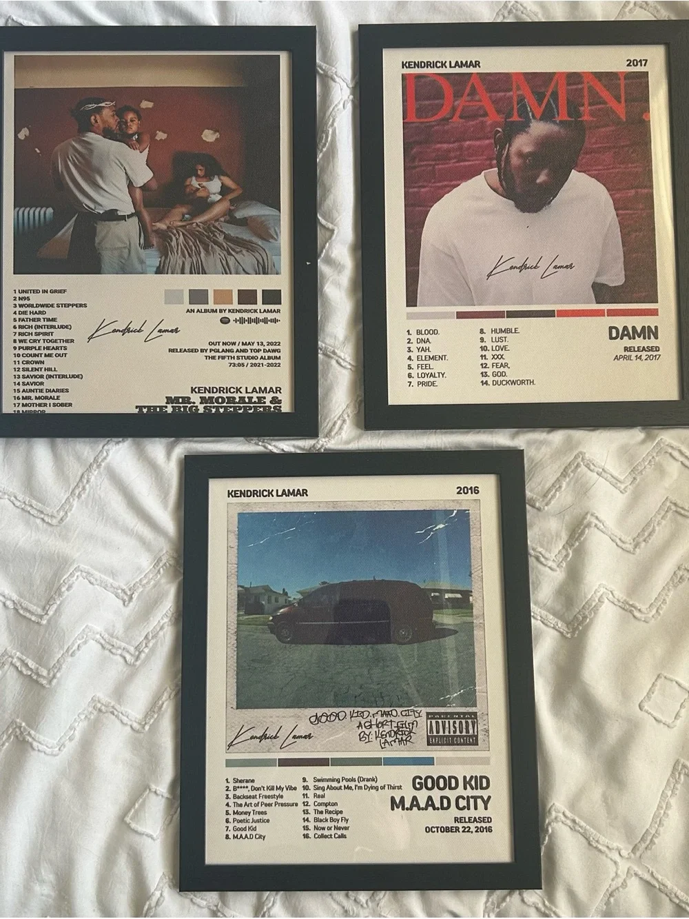 Kendrick Lamar Framed Album Art Wall Decor - Black
